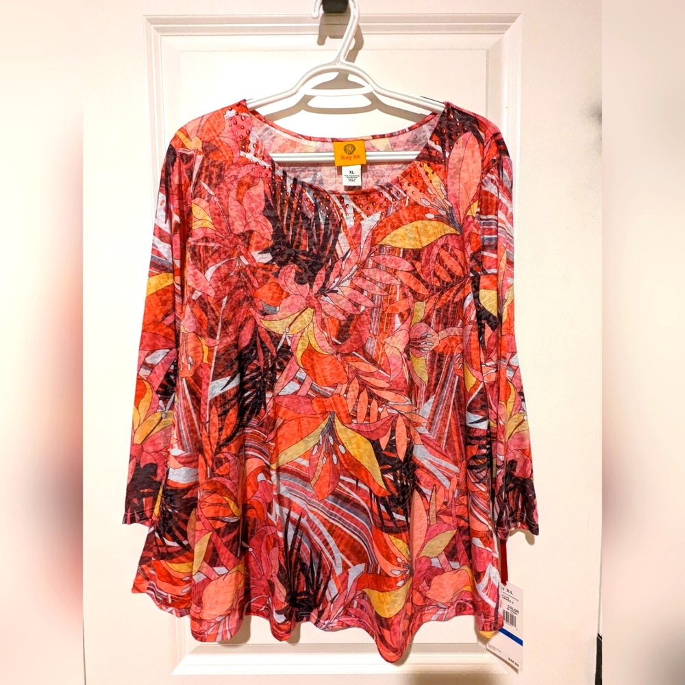 Ruby Rd. Vibrant Ladies Top Size XL